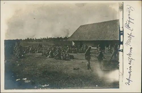 Soldaten Militärlager - Rast Militaria 1. WK Haus Frankreich France 1915