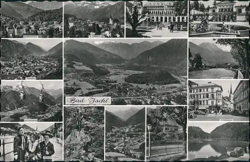 Bad Ischl Mehrbildkarte viele Ansichten u.a. Panorama-Ansicht 1962