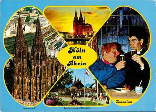 Ansichtskarte Köln Mehrbild-AK mit Kölner Dom, Tünnes & Scheel 1991