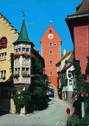 Ansichtskarte Meersburg Obertor mit Erker-Haus, Turm-Durchfahrt 1980