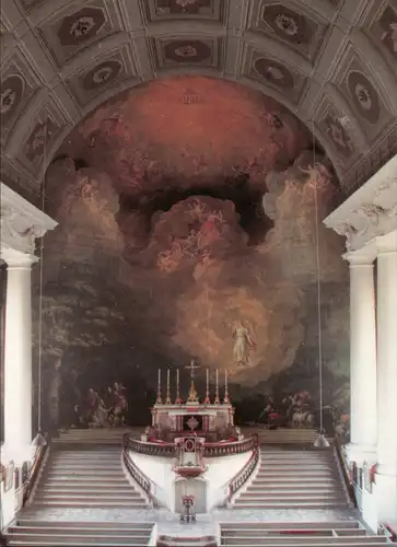 Ansichtskarte Ludwigslust Stadtkirche Altar Innenansicht Altargemälde 1994