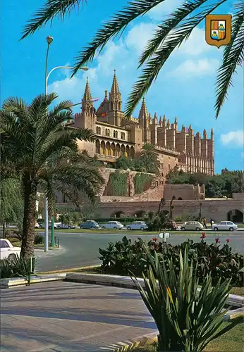 Postales Palma ( de Mallorca) Basilika - Straße, Autos 1996