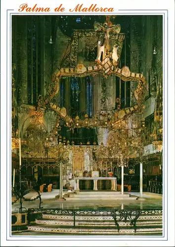Postales Palma ( de Mallorca) Basilika Innen 1996