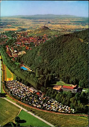 Staufen im Breisgau Feriencamping Belchenblick vom Flugzeug Luftaufnahme 1987