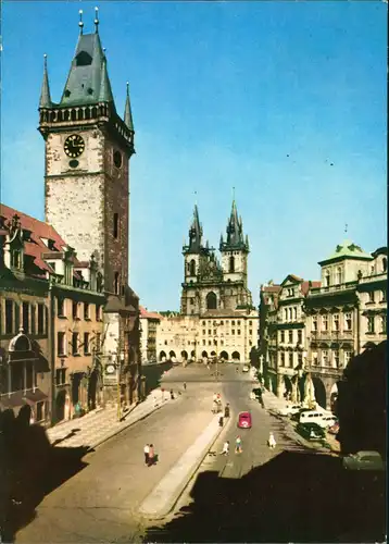 Postcard Prag Praha Rathaus Turm - Staroměstská radnice 1967