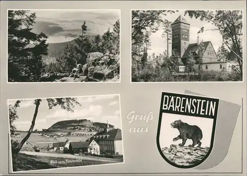 Bärenstein-Altenberg (Erzgebirge) DDR Mehrbild-AK  Talsperre Cranzahl  1965