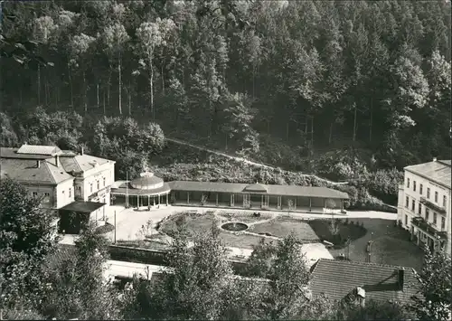 Ansichtskarte Bad Schandau Kurhaus-Parkhotel mit Brunnen DDR Postkarte 1972