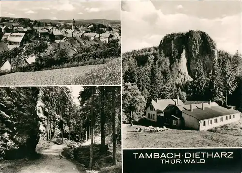 Ansichtskarte Tambach-Dietharz DDR Mehrbild-AK mit 3 Ortsansichten 1972