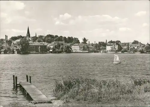 Malchow (Mecklenburg) Panorama-Ansicht See Blick DDR Postkarte 1979
