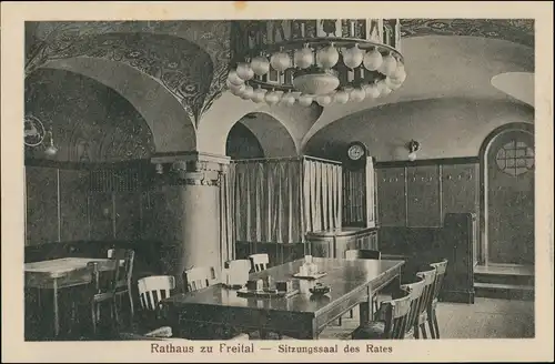 Ansichtskarte Freital Rathaus - Sitzungssaal 1926