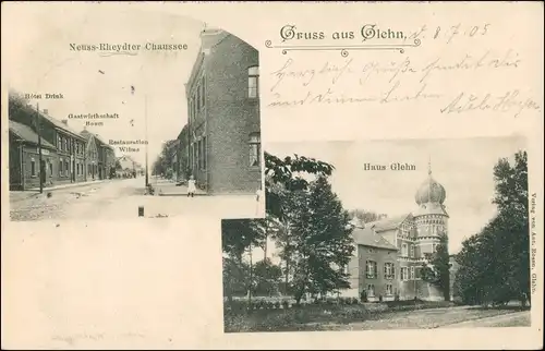 Glehn-Korschenbroich 2 Bild Neuss Rheydter Chausee, Haus Glehn 1905