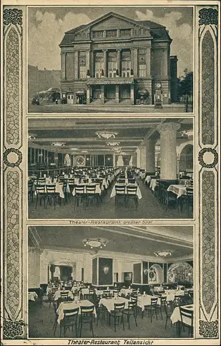 Ansichtskarte Magdeburg Zentraltheater Innen und außen 3 Bild 1921