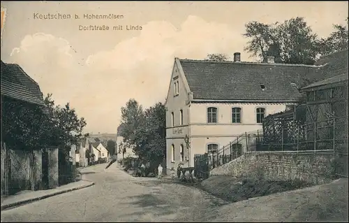 Ansichtskarte Zembschen-Hohenmölsen Keutschen - Dorfstraße 1917