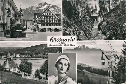 Ansichtskarte Küssnacht SZ MB: Gatshaus, Umland 1960