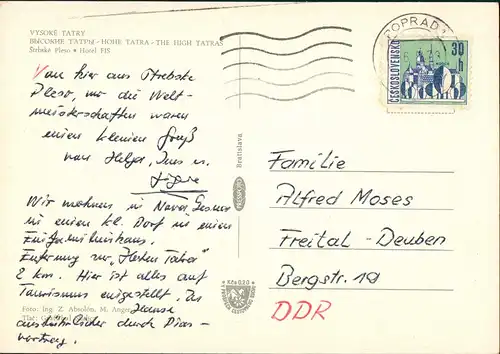 Altschmecks-Vysoké Tatry Starý Smokovec Ótátrafüred Hotel im Winter Umland 1973