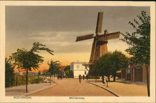 Ansichtskarte Rüstringen-Wilhelmshaven Mühlenweg - Windmühle 1922