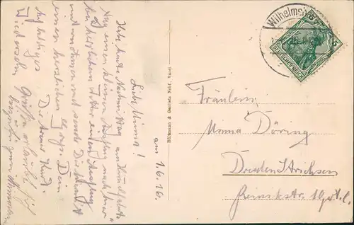 Ansichtskarte Varel Gruss aus Knyphausen Einfahrtstor 1913
