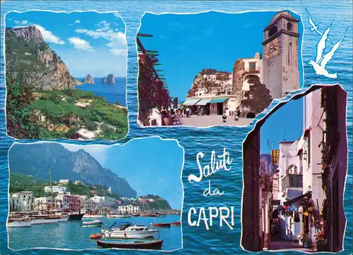 Cartoline Capri Stadt, Umland, Straßen 1998