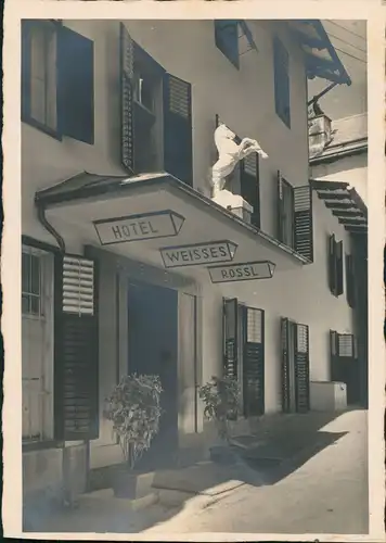 Ansichtskarte St. Wolfgang im Salzkammergut Weisses Rössl - Eingang 1931