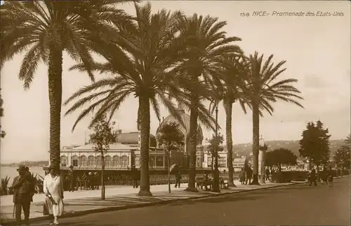 CPA Nizza Nice Promenade des Etats Unis 1922