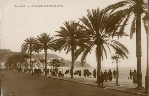 CPA Nizza Nice Promenade des Etats-Unis 1924