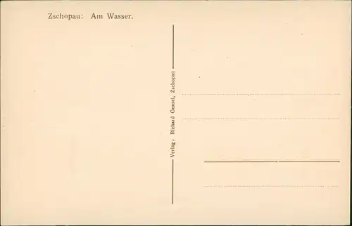 Ansichtskarte Zschopau Am Wasser - Häuser 1922