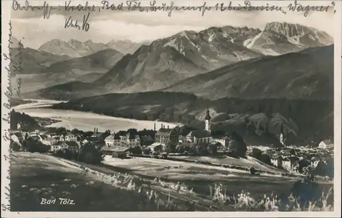 Ansichtskarte Bad Tölz Fotokunst Künstlerkarte Stadt 1931