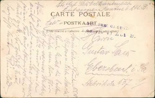 Postkaart Antwerpen Anvers Dampfer Bassin du Kattendyk 1915