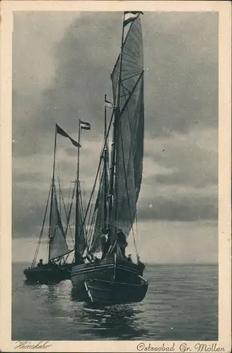 Postcard Großmöllen Mielno Segelboote Heimkehr 1928
