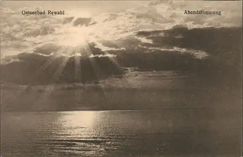 Postcard Rewahl Rewal Abenstimmung b. Kolberg 1922