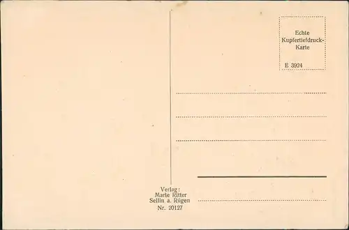 Ansichtskarte Sellin Badestrände Bebauung Weg 1927