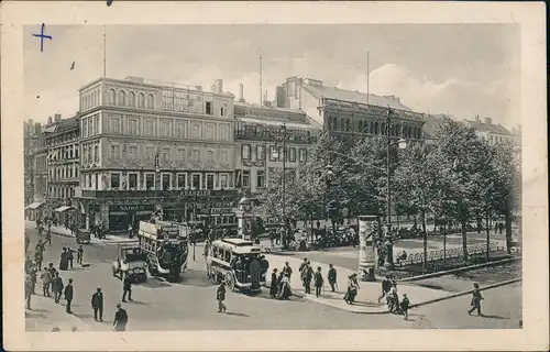 Ansichtskarte Mitte-Berlin Busse, Verkehr - Kranzler-Ecke 1922