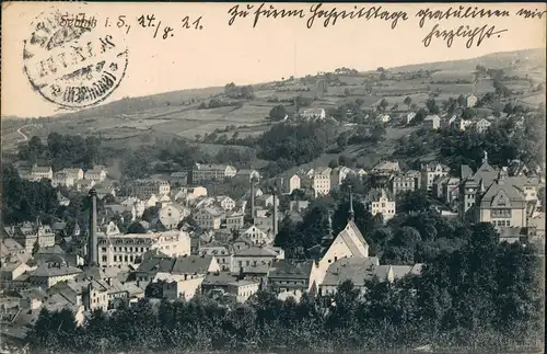 Ansichtskarte Sebnitz Stadtpartie - Fabriken 1921