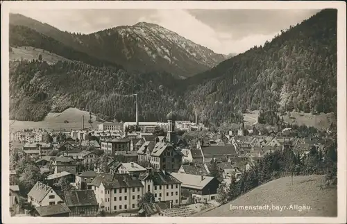 Immenstadt (Allgäu) Panorama-Ansicht, Allgäuer Berg-Landschaft 1928