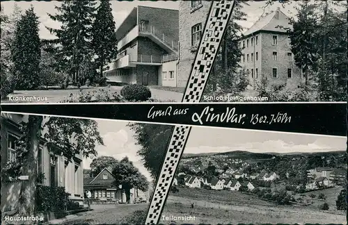 Ansichtskarte Lindlar Krankenhaus, Schloß, Haupstraße 1962