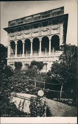 Cartoline Genua Genova (Zena) Villa Podenas 1922