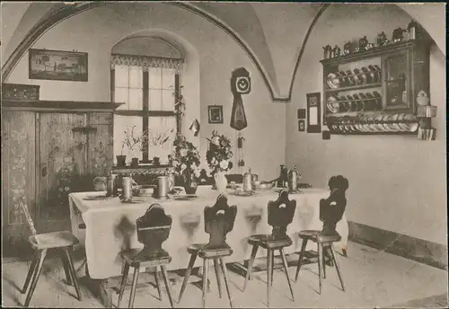 Ansichtskarte Dresden Bauernstube Festmahl Oskar Seyffert-Museum 1920