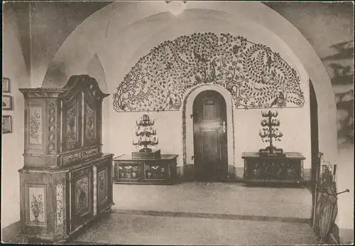 Ansichtskarte Dresden Oskar Seyffert-Museum Innenansicht "Vogelhimmel" 1920