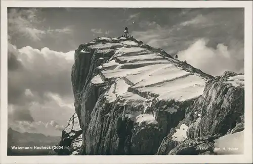 Ansichtskarte Berchtesgaden Watzmann - Bergsteiger Kranzeckplatte 1931