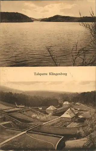 Ansichtskarte Klingenberg (Sachsen) Talsperre - 2 Bild 1922