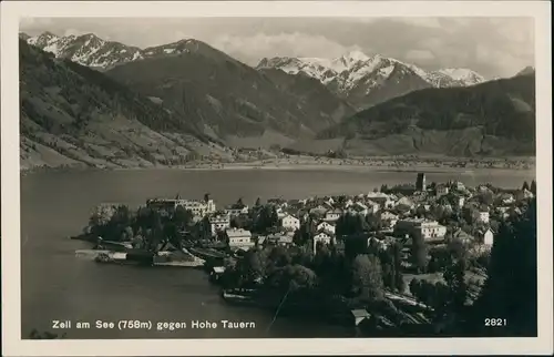 Zell am See Panorama-Ansicht Blick gegen Hohe Tauern Alpenkette 1930