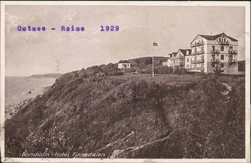 Postcard Bornholm Bornholm - Hotel Finnedalen 1929