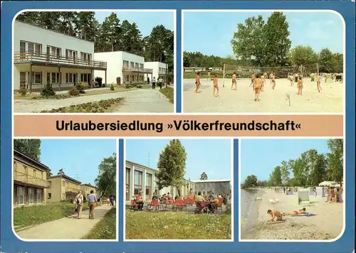 Ansichtskarte Klink (Müritz) Urlaubersiedlung "Völkerfreundschaft" 1984/1986