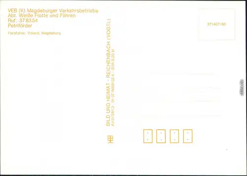 Petriförder-Magdeburg MS Sonnenschein - Außen- und In  1988