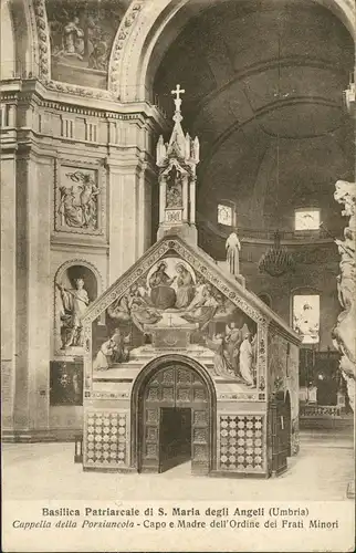 Cartoline Assisi Innenansicht Basilika Santa Maria degli Angeli 1937
