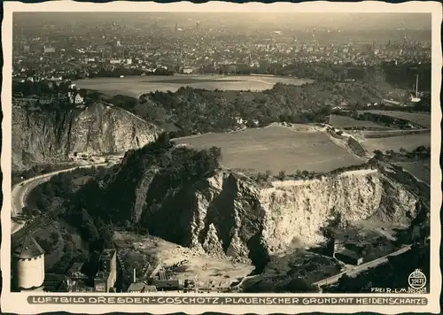 Plauen Coschütz Dresden Luftaufnahme Plauenscher Grund  1940 Walter Hahn:10475