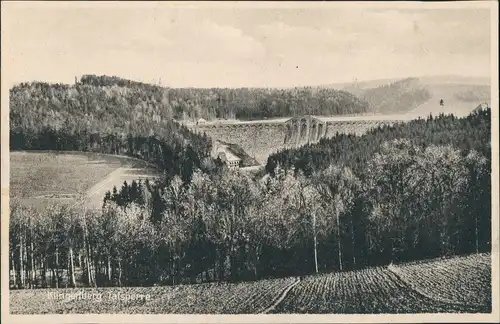 Ansichtskarte Klingenberg (Sachsen) Talsperre, Talsperrenschänke 1924