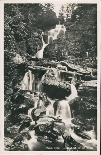 Bayerisch Eisenstein Bayr. Wald. Geigenbach Wasserfall am Arber, Waterfall 1940