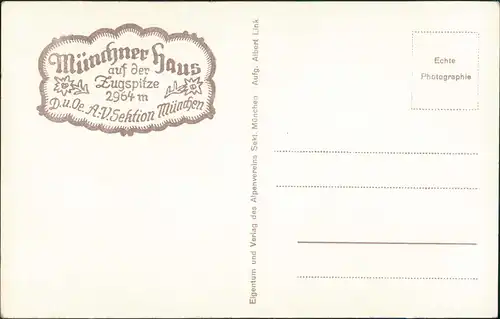 Ansichtskarte Grainau Münchner Haus (Zugspitze) Letzter Aufstieg 1940