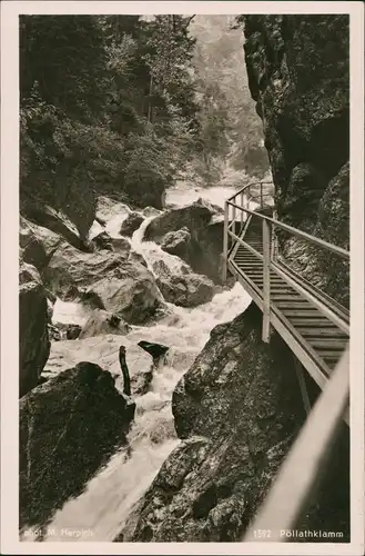 .Bayern Pöllathklamm Wasserfall Waterfall, Herpich Echtfoto-AK 1940